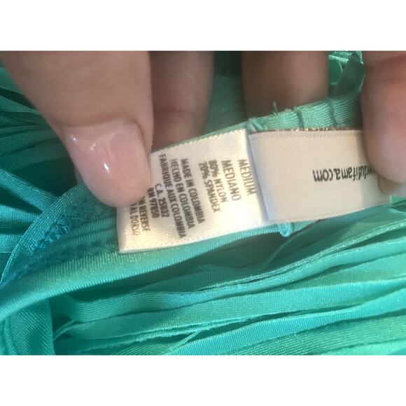 LULI FAMA Cosita Buena Push Up Fringe Bikini Top Sz Medium M SEXY SIREN MERMAID - Picture 5 of 5